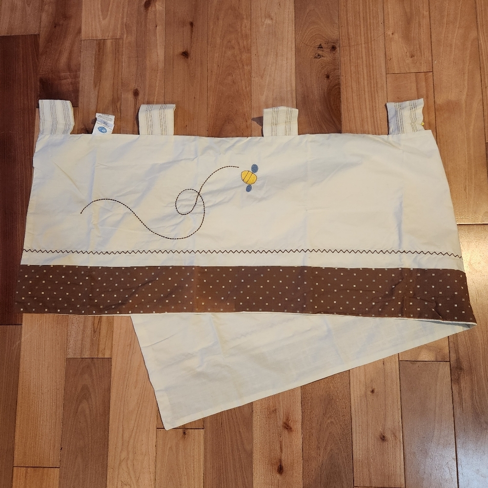 Disney Baby Bee Curtain Valance 58x14 Neutral Nursery Window Panel